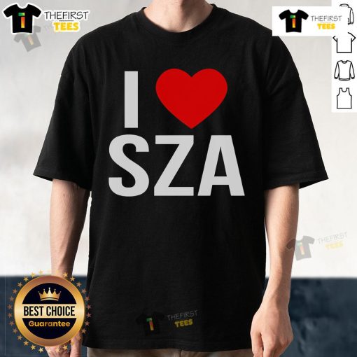 Official I Love Sza T-Shirt featuring a stylish design, perfect for fans of Sza and music enthusiasts.