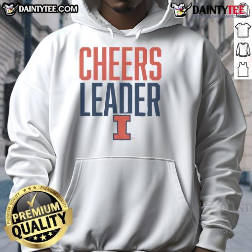 Official Illinois Fighting Illini Cheers Leader Hoodie in vibrant orange, perfect for showing team spirit at games.