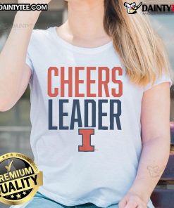 Official Illinois Fighting Illini Cheers Leader Ladies Tee showcasing team spirit and style for fans.