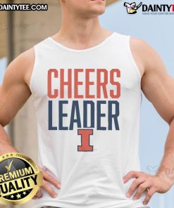 Official Illinois Fighting Illini Cheers Leader Tank Top featuring vibrant orange and blue colors for game day spirit.