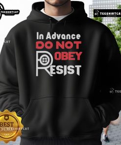 Alt Text: Stylish Do Not Obey - Resist hoodie in black, perfect for making a bold fashion statement.