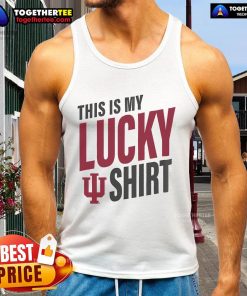 Official Indiana Hoosiers This Is My Lucky Tank Top for fans, featuring vibrant team colors and logo design.