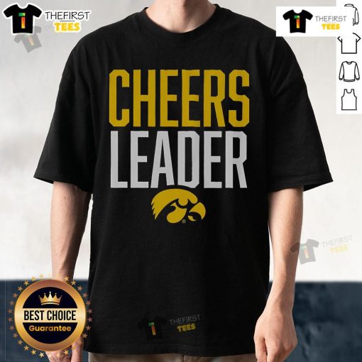 Official Iowa Hawkeyes Cheers Leader T-Shirt featuring team colors and logo, perfect for game day support.