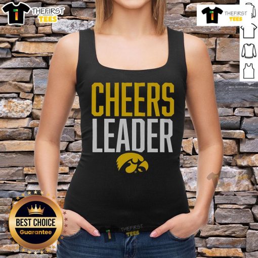 Alt Text: Official Iowa Hawkeyes Cheers Leader Tank Top in black, perfect for game day and showing team spirit.