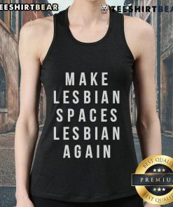 Official Jenny Watson Make Lesbian Spaces Lesbian Again Tank Top featuring vibrant design and empowering message for pride.