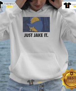 Official Just Jake It meme hoodie featuring a fun design with the phrase 'I'm Jakeing It' for casual wear enthusiasts.