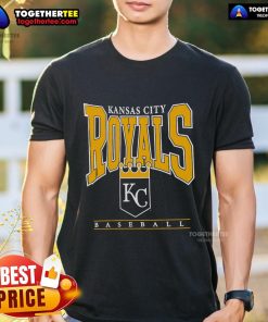Alt Text: Official Kansas City Royals Baseball Logo Graphic on a 2025 T-Shirt, showcasing team pride and vibrant design.