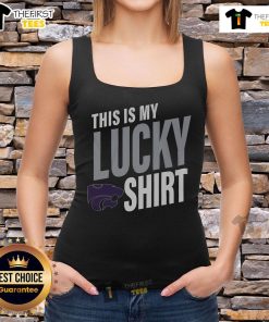 Official Kansas State Wildcats 'This Is My Lucky' tank top featuring vibrant colors and team logo for fans.