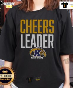 Kent State Golden Flashes cheerleader ladies tee featuring vibrant team colors and logo, perfect for fans and supporters.