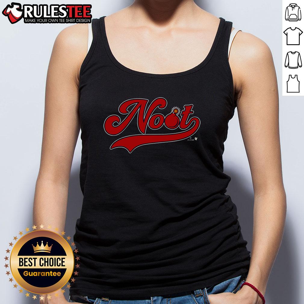 Official Lars Nootbaar Noot Bomb Tank Top Official Lars Nootbaar Noot Bomb tank top featuring bold graphics, perfect for fans of the St. Louis Cardinals.
