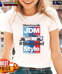 Official LB JDM Style M3 Coming Soon Ladies Tee featuring a stylish design for car enthusiasts and fashion lovers.