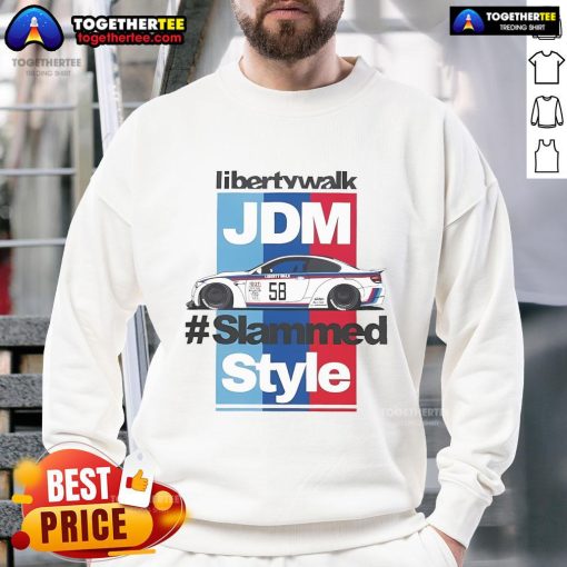 Official LB JDM Style M3 Coming Soon Sweatshirt featuring a stylish design for car enthusiasts and streetwear lovers.