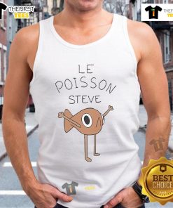 Official Le Poisson Steve tank top featuring vibrant colors and a stylish design, perfect for casual summer wear.