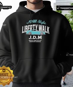 Alt Text: Official Liberty Walk JDM Arch 35 Hoodie in black, featuring a stylish design perfect for car enthusiasts.