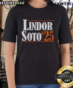 Official Lindor 25 New York Ladies Tee featuring stylish design, perfect for fans and casual wear in vibrant colors.