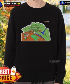 Official Litas.io Pepe Addict Sweatshirt featuring vibrant Pepe the Frog design, perfect for meme enthusiasts and casual wear.