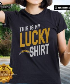 Official Los Angeles Chargers 'This Is My Lucky' Ladies Tee, featuring a stylish design perfect for fans and game day.