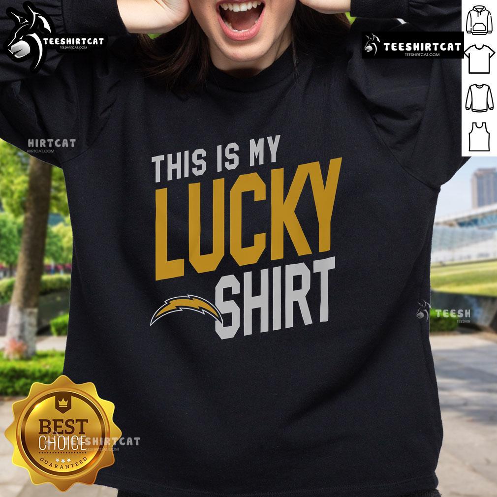 Official Los Angeles Chargers This Is My Lucky Sweatshirt Official Los Angeles Chargers sweatshirt, perfect for game day, showcasing team pride and lucky charm for fans.