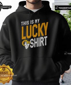 Official Los Angeles Rams 'This Is My Lucky Hoodie' featuring team colors and logo for stylish game day wear.