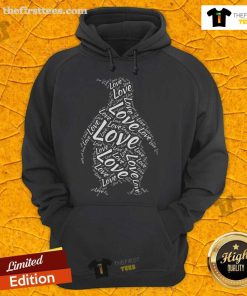 Official Love Penguins silhouette word cloud design on a cozy hoodie for penguin lovers.