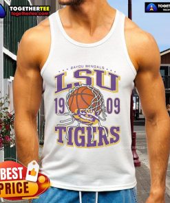 Official LSU Tigers Cut the Net Tank Top featuring vibrant team colors and logo, perfect for game day celebrations.