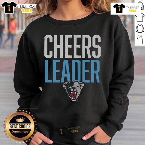 Official Maine Black Bears Cheers Leader Sweatshirt featuring team logo, perfect for fans and game day attire.