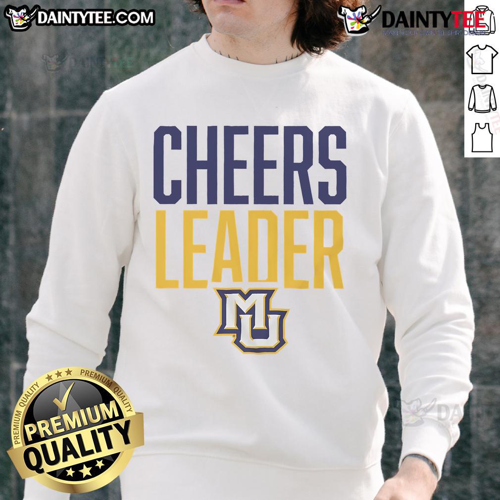 Official Marquette Golden Eagles Cheers Leader Sweatshirt Marquette Golden Eagles cheerleader sweatshirt featuring the team logo and vibrant colors, perfect for sports fans.