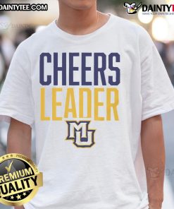Official Marquette Golden Eagles Cheers Leader T-Shirt featuring vibrant team colors and logo, perfect for fans.