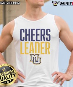 Alt Text: Official Marquette Golden Eagles cheerleader tank top featuring team colors and logo for spirited game day attire.