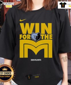 Official Memphis Grizzlies Win For The M Ladies Tee showcasing team spirit with a stylish design for female fans.