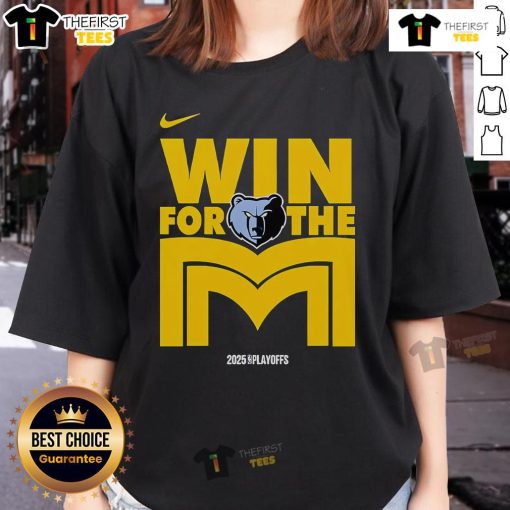 Official Memphis Grizzlies Win For The M Ladies Tee showcasing team spirit with a stylish design for female fans.