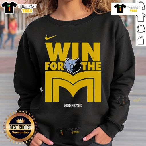 Alt Text: Official Memphis Grizzlies Win For The M Sweatshirt featuring team logo and vibrant colors, perfect for fans.