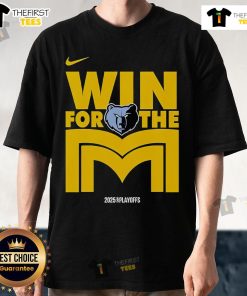 Official Memphis Grizzlies Win For The M T-Shirt showcasing team colors and logo, perfect for fans and game day wear.