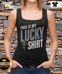 Alt Text: Official Michigan State Spartans 'This Is My Lucky Tank Top' featuring the team logo and green color scheme.