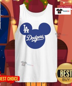 Alt Text: Official Mickey Los Angeles Dodgers Mickey Mouse baseball tank top featuring LA Dodgers logo and vibrant design.