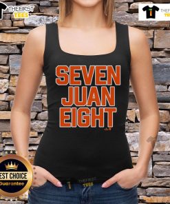 Alt Text: Official Mike Janela Seven Juan Eight Tank Top featuring a stylish design perfect for casual summer wear.