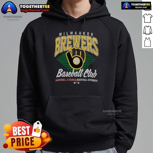 Official Milwaukee Brewers hoodie featuring team logo, perfect for fans of the National League Central Division.