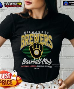 Official Milwaukee Brewers Baseball Club Ladies Tee for National League Central Division fans, featuring team logo.