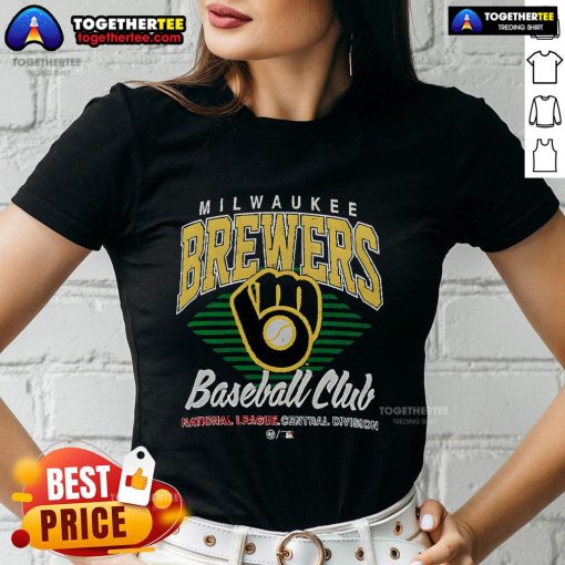 Official Milwaukee Brewers Baseball Club Ladies Tee for National League Central Division fans, featuring team logo.