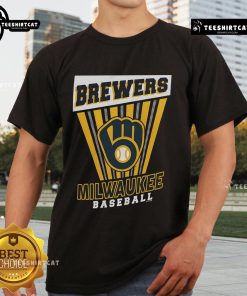 Official Milwaukee Brewers Baseball Starter T-Shirt showcasing team logo and colors, perfect for fans and casual wear.