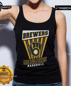 Official Milwaukee Brewers Baseball Starter Tank Top in blue, featuring the team logo and stylish design for fans.