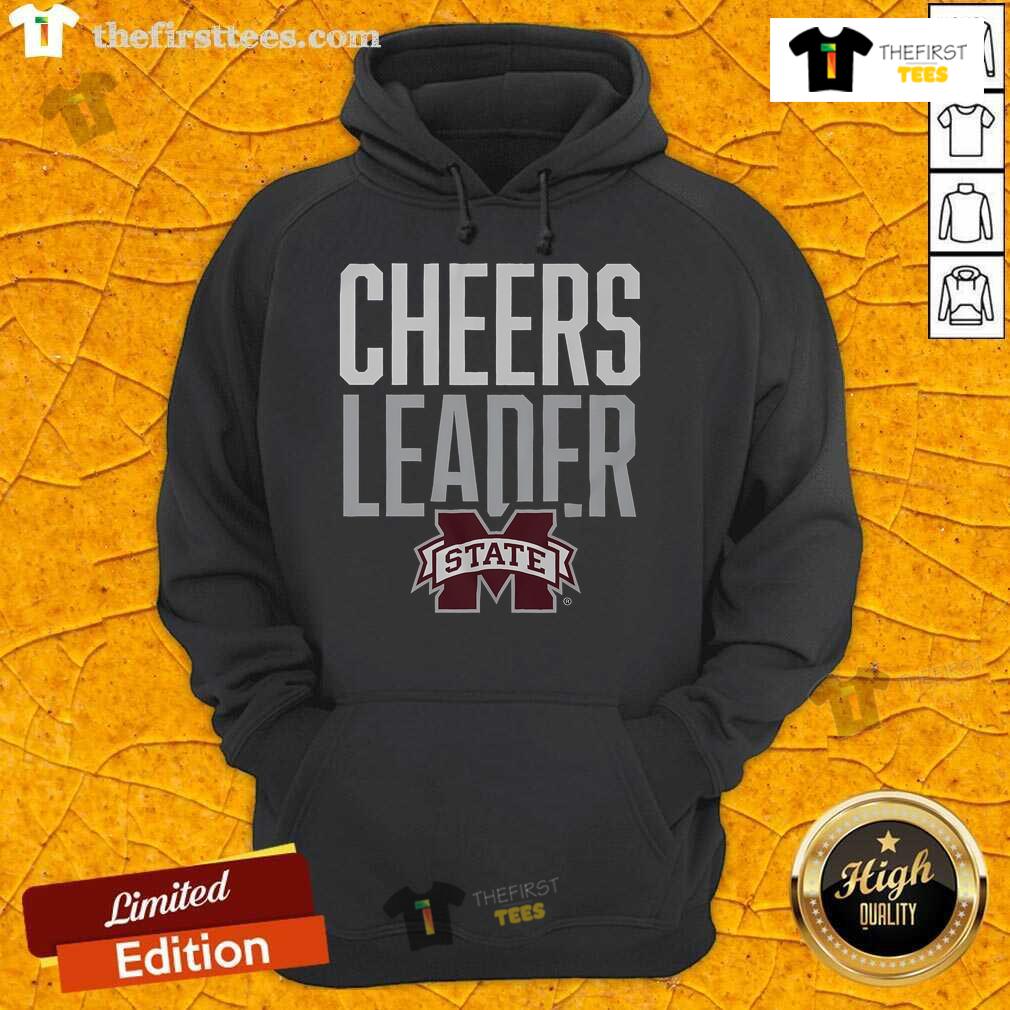 Official Mississippi State Bulldogs Cheers Leader Hoodie Alt Text: Official Mississippi State Bulldogs cheer leader hoodie featuring the team logo and vibrant colors for fans.