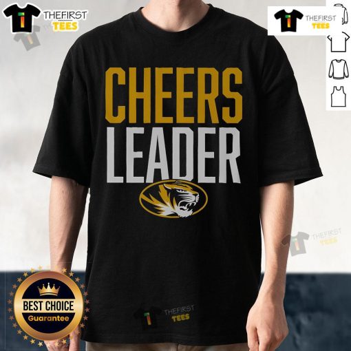 Official Missouri Tigers Cheers Leader T-Shirt featuring vibrant team colors and logo for dedicated fans and supporters.