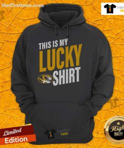 Official Missouri Tigers hoodie in black and gold, showcasing team logo, perfect for game days and fan apparel.