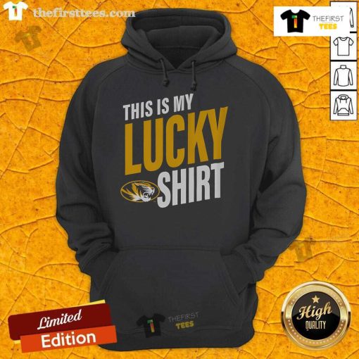 Official Missouri Tigers hoodie in black and gold, showcasing team logo, perfect for game days and fan apparel.
