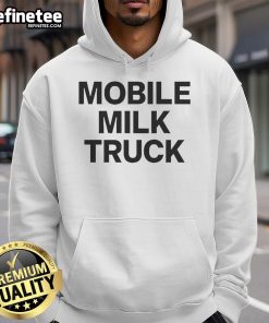 Alt Text: Official Mobile Milk Truck Hoodie featuring a stylish design and vibrant colors, perfect for casual wear.