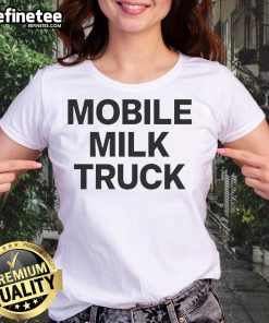 Official Mobile Milk Truck Ladies Tee featuring a stylish design perfect for milk lovers and casual wear enthusiasts.