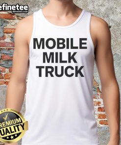 Official Mobile Milk Truck Tank Top featuring a vintage milk truck design, perfect for casual wear and milk lovers.