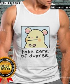 Official Mummy Joe Take Care of Dupree tank top featuring vibrant design, perfect for casual summer wear.