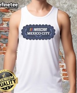 Official NASCAR Mexico City Race logo on a stylish tank top, perfect for fans and racing enthusiasts.